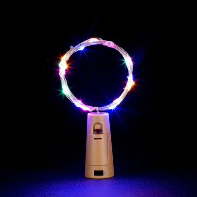Гірлянда ColorWay пробка для пляшки на батарейках LED 20/2М (5шт/уп) кольорова (CW-GC-20L2BMC)