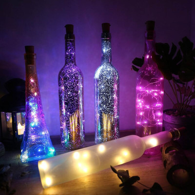 Гірлянда ColorWay пробка для пляшки на батарейках LED 20/2М (5шт/уп) кольорова (CW-GC-20L2BMC)