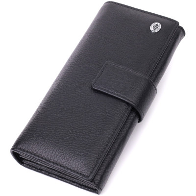Гаманець ST Leather З натуральної шкіри Чорний (22548)