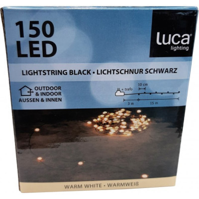 Гірлянда Luca Lighting Струна чорна 18 м теплий білий (8718861853162)