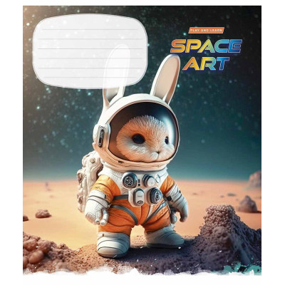 Зошит Школярик Space Art 12 аркушів лінія (012-3406L)