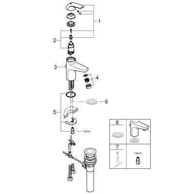 Змішувач Grohe BauCurve S-Size (32805000)