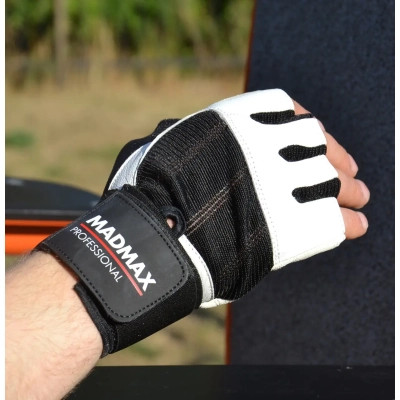 Рукавички для фітнесу MadMax MFG-269 Professional White L (MFG-269-White_L)