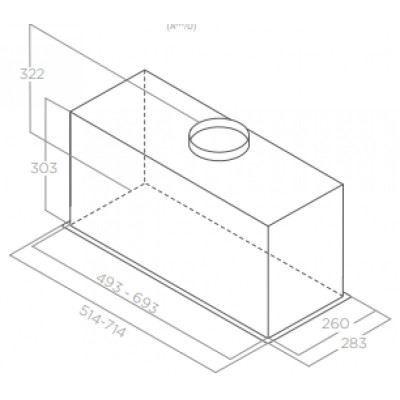 Витяжка кухонна Elica LANE SENSOR BL MAT/A/72
