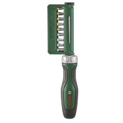 Викрутка Bosch з тріскачкою, 18 біт, 225мм, сталь CrV (1.600.A02.Z9A)