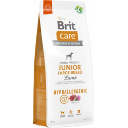 Сухий корм для собак Brit Care Dog Hypoallergenic Junior Large Breed з ягням 12 кг (8595602559046)