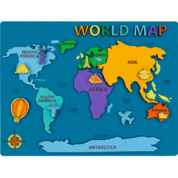 Набір для творчості Rosa Talent World Map 3D, МДФ 24,5 х 18,5 см (4823098540038)