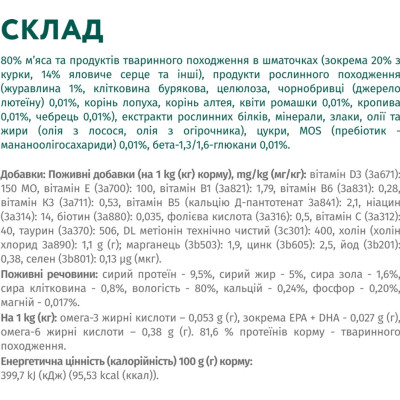 Вологий корм для собак Optimeal з яловичиною та журавлиною в желе 100 г (4820215369626)