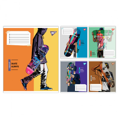Зошит Yes Skate is always А5 36 аркушів лінія (767813)