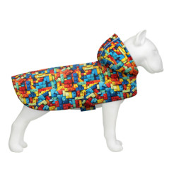 Дощовик для тварин WAUDOG Clothes Накидка з капюшоном Блоки XL (359-4056)