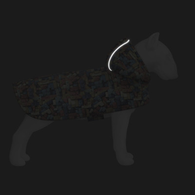Дощовик для тварин WAUDOG Clothes Накидка з капюшоном Блоки XL (359-4056)