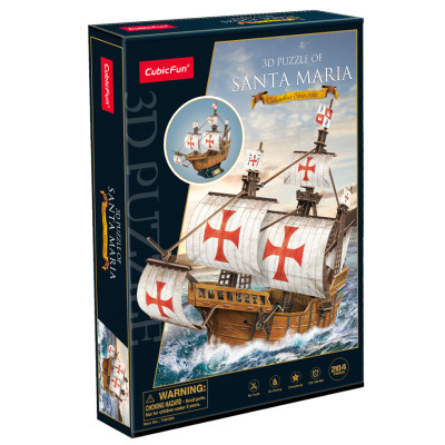 Пазл Cubic Fun 3D Корабель Санта-Марія (T4038h)