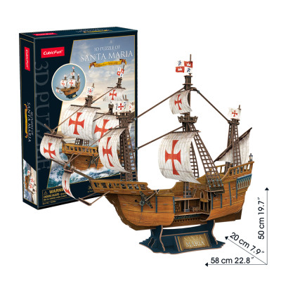 Пазл Cubic Fun 3D Корабель Санта-Марія (T4038h)