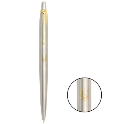 Ручка кулькова Parker JOTTER 17 UKRAINE SS GT BP Тризуб золотий (16032_T001g)