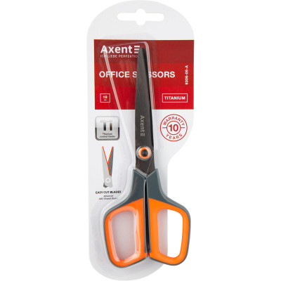 Ножиці Axent Titanium 19 см Сіро-оранжеві (6306-06-A)
