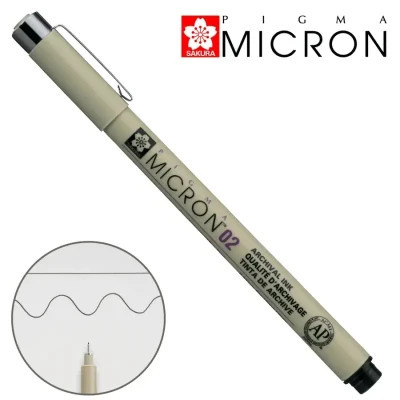 Лайнер Sakura Pigma Micron (0.2) 0,3 мм Чорний (084511318373)