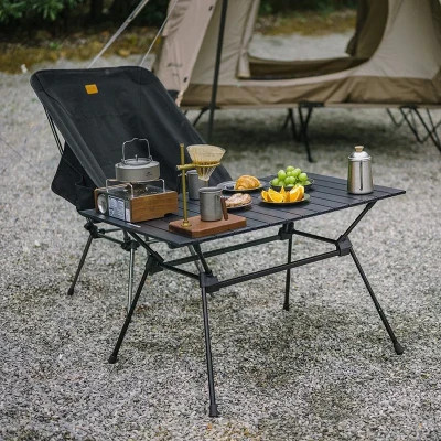 Туристичний стіл Naturehike полегшений CNH22JU037 алюміній чорний (6927595712474)