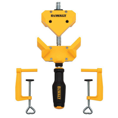 Струбцина DeWALT кутова, великого зусилля + 2 струбцини для кріплення до столу (DWHT83853-0)