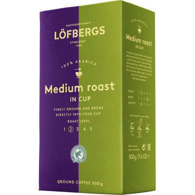 Кава Lofbergs Medium Roast In Cup 500 г (7310050001869)