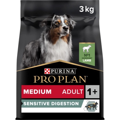 Сухий корм для собак Purina Pro Plan Medium з чутливим травленням (ягня) 3 кг (7613035214798)