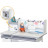 Парта Mealux Hamilton Multicolor Blue (BD-680 W/G MC+BL з полицею)