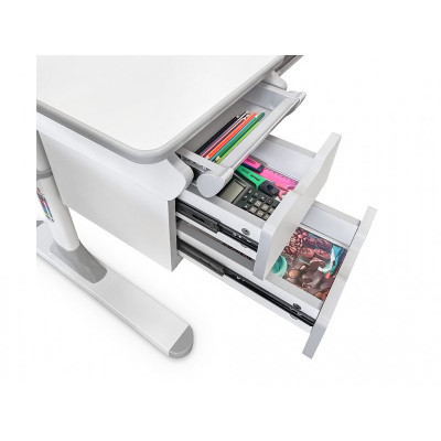 Парта Mealux Hamilton Multicolor Blue (BD-680 W/G MC+BL з полицею)