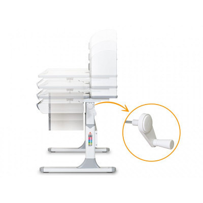 Парта Mealux Hamilton Multicolor Blue (BD-680 W/G MC+BL з полицею)