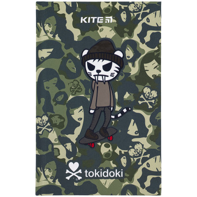Книга записна Kite tokidoki тверда обкладинка, А6, 80 аркушів, клітинка (TK24-199-2)
