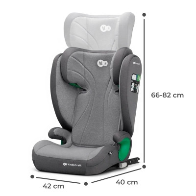 Автокрісло Kinderkraft Junior Fix 2 i-Size Rocket Grey (KCJUFI20GRY0000) (5902533921577)