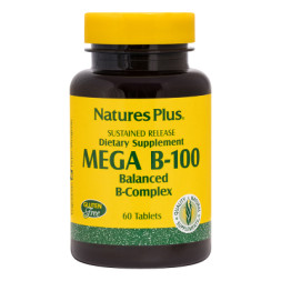 Вітамін Natures Plus B-комплекс повільного вивільнення, MEGA В-100, Nature's Plus (NTP1430)