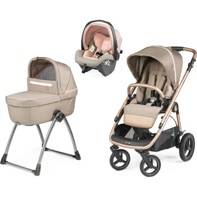 Коляска Peg-Perego 3в1 Veloce Belvedere SLK з підставкою до люльки (Mon Amour) (PACK-VEL31SLK00011)