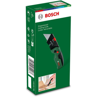 Ніж монтажний Bosch трапецієподібний складний, корпус пластик, 144мм (1.600.A02.75M)