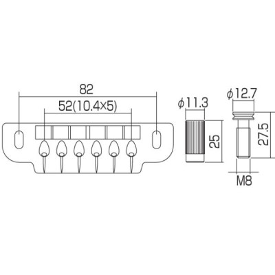 Бридж для гітари Gotoh 510UB CK