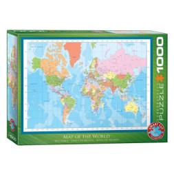Пазл Eurographics Мапа світу, 1000 елементів (6000-1271)