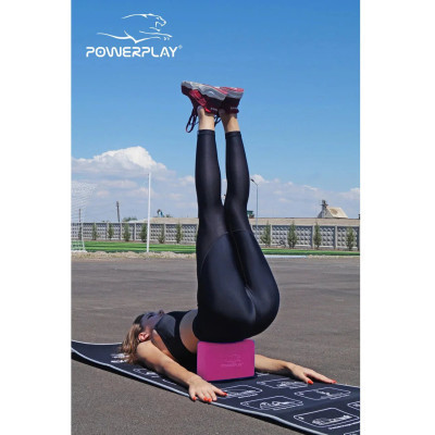 Блок для йоги PowerPlay 4006 Yoga Brick Рожевий (PP_4006_Pink_Yoga_Brick)