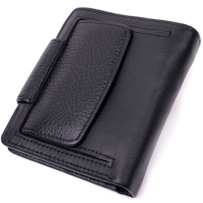 Гаманець ST Leather З натуральної шкіри Чорний (22451)