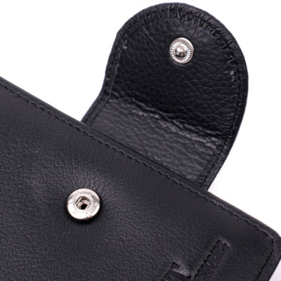 Гаманець ST Leather З натуральної шкіри Чорний (22451)