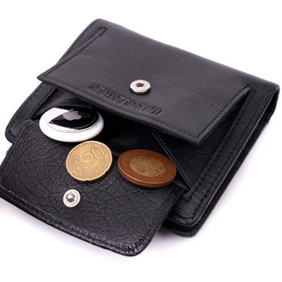 Гаманець ST Leather З натуральної шкіри Чорний (22451)