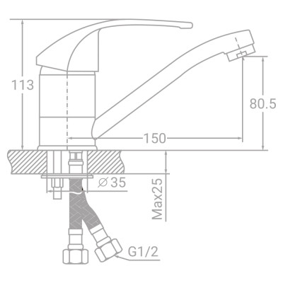 Змішувач TAU SL-2B143C (9840120)