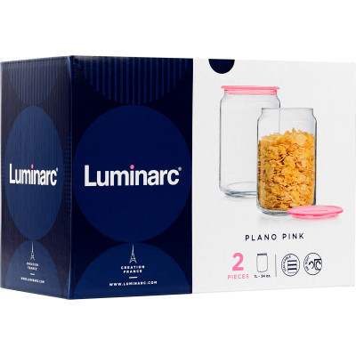 Банка Luminarc Plano Pink Set 2 х 1 л (Q8246)
