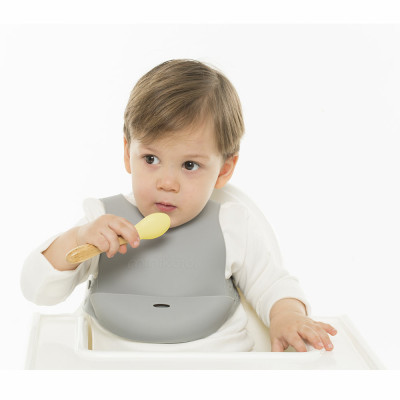 Слинявчик MinikOiOi силіконовий 100% BASICS - Bubble Beige / Powd, 2шт (101020066)