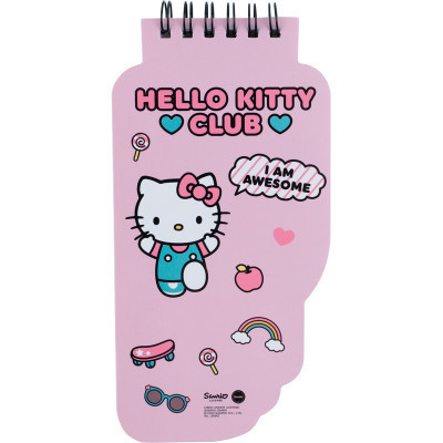 Блокнот Kite на спіралі Hello Kitty 50 аркушів, нелінований (HK22-465)