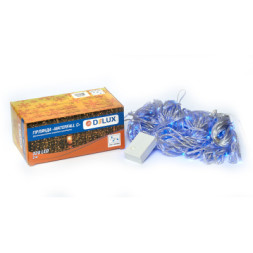 Гірлянда Delux Waterfall С 320LED 3х3 м синій/прозорий IP20 (90018008)