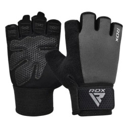 Рукавички для фітнесу RDX W1 Half Gray Plus L (WGA-W1HG-L+)
