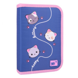Пенал Yes Mewo-Meow HP-04 твердий одинарний з двома клапанами (533623)