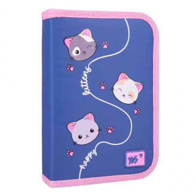 Пенал Yes Mewo-Meow HP-04 твердий одинарний з двома клапанами (533623)