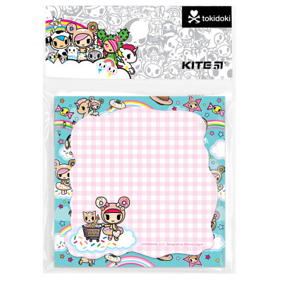 Папір для нотаток Kite з клейким шаром tokidoki 70х70 мм, 50 аркушів (TK22-298-2)