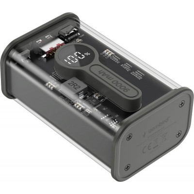 Батарея універсальна Gembird 9000mAh, QC3.0, Transparent (PB09-TQC3-01)