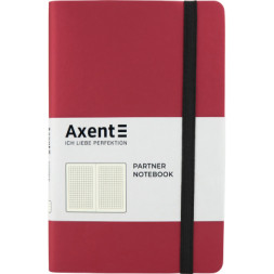 Книга записна Axent Partner Soft 125х196 мм 96 аркушів клітинка червона (8206-05-A)