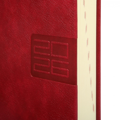 Тижневик Leo planner А5 датований 2026 &quot;Persona&quot;, твердий, бордовий, 368 сторінок (252663)